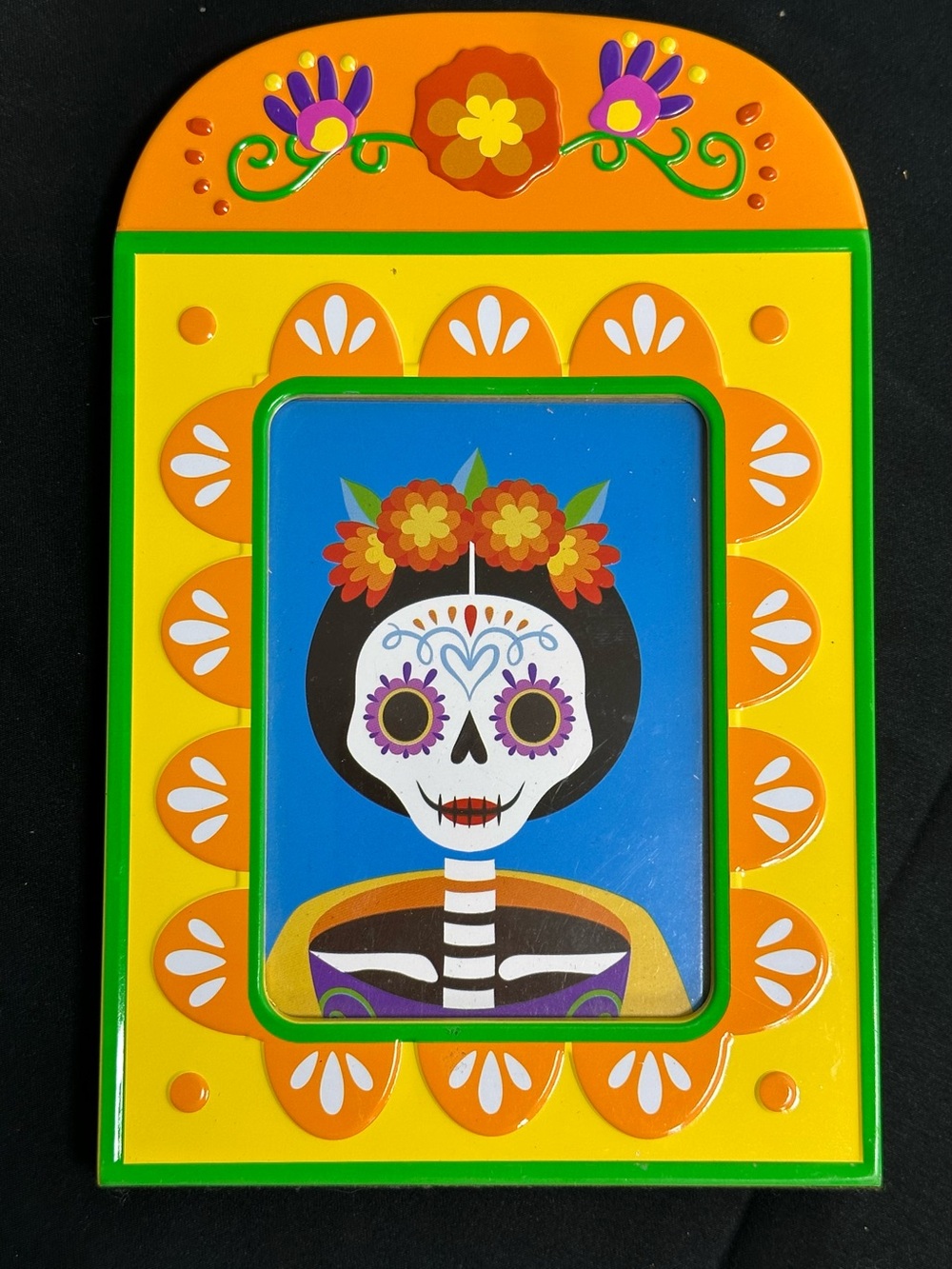 Hyde & Eek! Día De Los Muertos Floral Sugar Skull Picture frame NWT